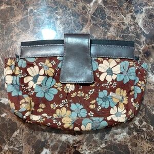 Miche Classic Brown Corduroy Ashley Floral Print Magnetic Shell Bag